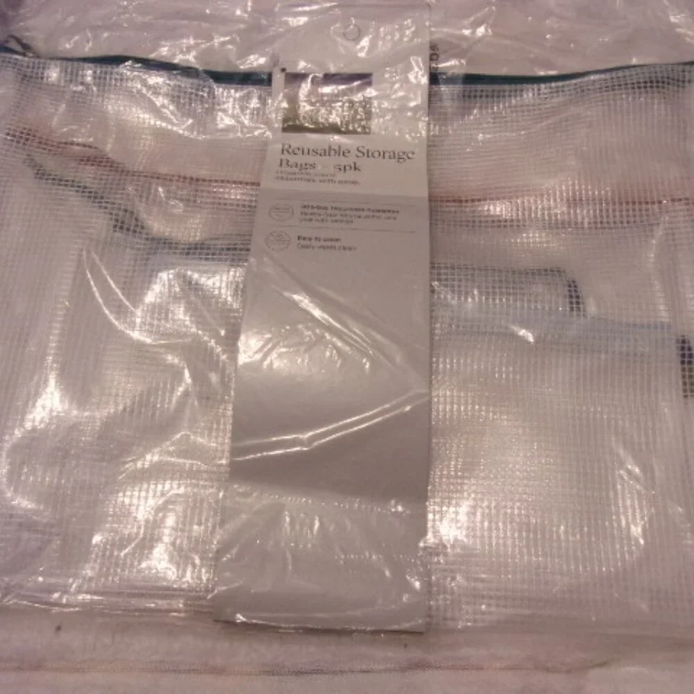 5pc Clear Open Story Reusable Storage Bags  New